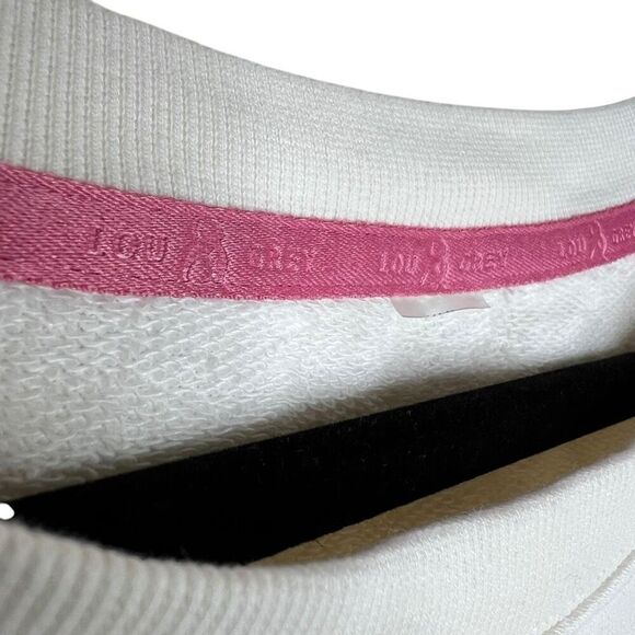 Lou & Grey Oversized Cream Heart Sweatshirt Pullover Embroidered Hearts XXL - Picture 3 of 10